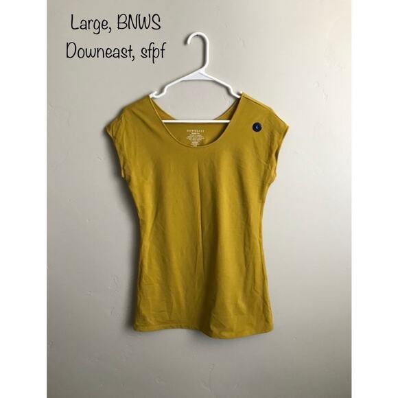 NWT Downeast Mustard Yellow Wonder Tee - Picture 2 of 5